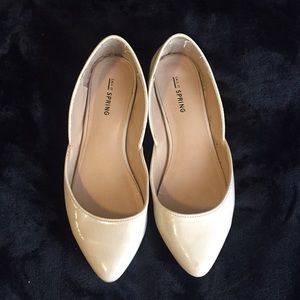 Bone, patten leather flats